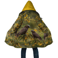 New Zealand Kaka Bird Cloak Kowhai Flower Landscape Style