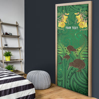 Personalised South Canterbury Anniversary Day Door Cover Kiwi Kowhai Silver Fern Maori Pattern LT22 - Polynesian Pride