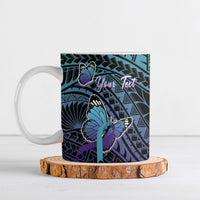 Personalised New Zealand Suicide Prevention Month Ceramic Mug Maori Mauri Tu Mauri Ora Polynesian Pattern