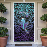 Personalised New Zealand Suicide Prevention Month Door Cover Maori Mauri Tu Mauri Ora Polynesian Pattern