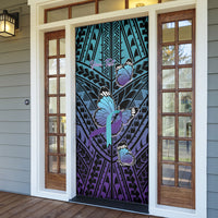 Personalised New Zealand Suicide Prevention Month Door Cover Maori Mauri Tu Mauri Ora Polynesian Pattern