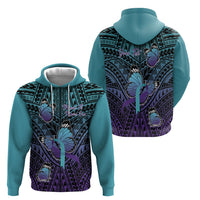Personalised New Zealand Suicide Prevention Month Hoodie Maori Mauri Tu Mauri Ora Polynesian Pattern