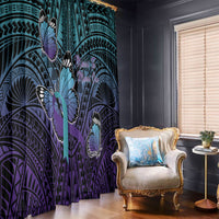 New Zealand Suicide Prevention Month Window Curtain Maori Mauri Tu Mauri Ora Polynesian Pattern