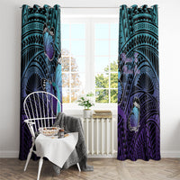 New Zealand Suicide Prevention Month Window Curtain Maori Mauri Tu Mauri Ora Polynesian Pattern