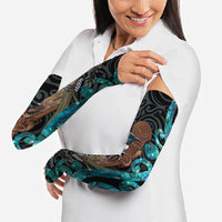 New Zealand Tui Bird Wahaika Arm Sleeves Maori Weapon Paua Shell Koru Pattern