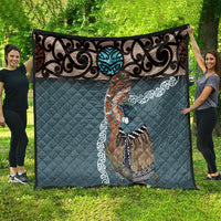 New Zealand Tui Bird Maripi Quilt Maori Weapon Kowhaiwhai Pattern