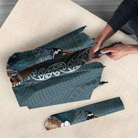 New Zealand Tui Bird Maripi Umbrella Maori Weapon Kowhaiwhai Pattern