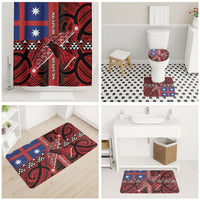 Aotearoa Iwi Ngapuhi Bathroom Set Tuhoronuku Kite United Tribes Flag Maori Pattern