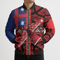 Aotearoa Iwi Ngapuhi Bomber Puffer Jacket Tuhoronuku Kite United Tribes Flag Maori Pattern