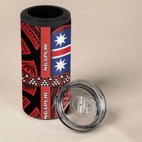 Aotearoa Iwi Ngapuhi 4 in 1 Can Cooler Tumbler Tuhoronuku Kite United Tribes Flag Maori Pattern