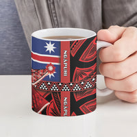 Aotearoa Iwi Ngapuhi Ceramic Mug Tuhoronuku Kite United Tribes Flag Maori Pattern