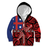 Aotearoa Iwi Ngapuhi Kid Hoodie Tuhoronuku Kite United Tribes Flag Maori Pattern