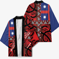 Aotearoa Iwi Ngapuhi Kimono Tuhoronuku Kite United Tribes Flag Maori Pattern