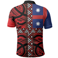 Aotearoa Iwi Ngapuhi Polo Shirt Tuhoronuku Kite United Tribes Flag Maori Pattern