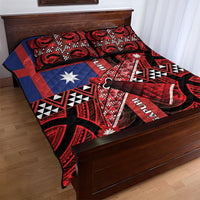 Aotearoa Iwi Ngapuhi Quilt Bed Set Tuhoronuku Kite United Tribes Flag Maori Pattern