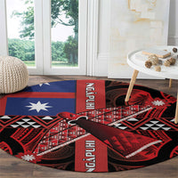 Aotearoa Iwi Ngapuhi Round Carpet Tuhoronuku Kite United Tribes Flag Maori Pattern