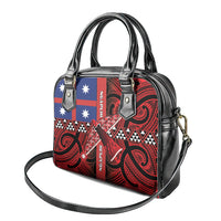 Aotearoa Iwi Ngapuhi Shoulder Handbag Tuhoronuku Kite United Tribes Flag Maori Pattern