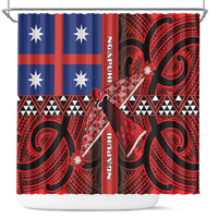 Aotearoa Iwi Ngapuhi Shower Curtain Tuhoronuku Kite United Tribes Flag Maori Pattern