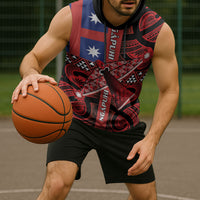 Aotearoa Iwi Ngapuhi Sleeveless Hoodie Tuhoronuku Kite United Tribes Flag Maori Pattern
