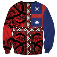 Aotearoa Iwi Ngapuhi Sweatshirt Tuhoronuku Kite United Tribes Flag Maori Pattern