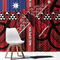 Aotearoa Iwi Ngapuhi Window Curtain Tuhoronuku Kite United Tribes Flag Maori Pattern