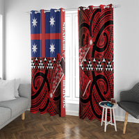Aotearoa Iwi Ngapuhi Window Curtain Tuhoronuku Kite United Tribes Flag Maori Pattern