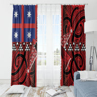 Aotearoa Iwi Ngapuhi Window Curtain Tuhoronuku Kite United Tribes Flag Maori Pattern