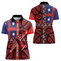 Aotearoa Iwi Ngapuhi Women Polo Shirt Tuhoronuku Kite United Tribes Flag Maori Pattern