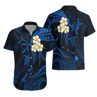 Personalised Molokai Hawaii Hawaiian Shirt Polynesian Tattoo and Pacific Plumeria Blue Vibe LT9 - Polynesian Pride