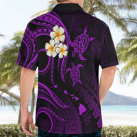 Personalised Molokai Hawaii Hawaiian Shirt Polynesian Tattoo and Pacific Plumeria Purple Vibe LT9 - Polynesian Pride
