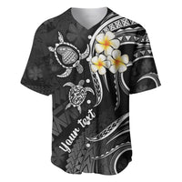 Personalised Lanai Hawaii Baseball Jersey Polynesian Tattoo and Pacific Plumeria White Vibe LT9 White - Polynesian Pride
