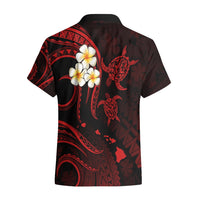 Personalised Kahoolawe Hawaii Hawaiian Shirt Polynesian Tattoo and Pacific Plumeria Red Vibe LT9 - Polynesian Pride