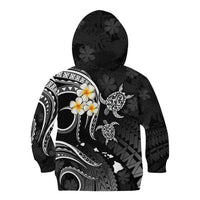 Personalised Kahoolawe Hawaii Kid Hoodie Polynesian Tattoo and Pacific Plumeria White Vibe LT9 - Polynesian Pride