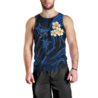 Hawaii Men Tank Top Maui Islands Pacific Plumeria Blue Vibe LT9 - Polynesian Pride