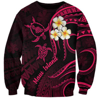 Hawaii Sweatshirt Maui Islands Pacific Plumeria Pink Vibe LT9 Unisex Pink - Polynesian Pride