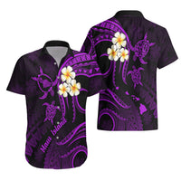Hawaii Hawaiian Shirt Maui Islands Pacific Plumeria Purple Vibe LT9 - Polynesian Pride