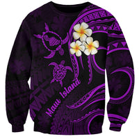Hawaii Sweatshirt Maui Islands Pacific Plumeria Purple Vibe LT9 Unisex Purple - Polynesian Pride
