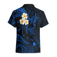 Personalised Maui Hawaii Hawaiian Shirt Polynesian Tattoo and Pacific Plumeria Blue Vibe LT9 - Polynesian Pride