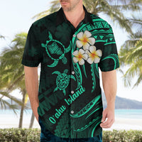Hawaii Hawaiian Shirt Oahu Islands Pacific Plumeria Turquoise Vibe LT9 - Polynesian Pride