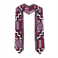Maori Matariki Graduation Stole Pink Galaxy Aesthetic Koru Art