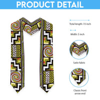 Maori Matariki Graduation Stole Yellow Galaxy Aesthetic Koru Art