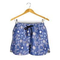 Marshall Islands Merry Christmas Shorts for Women Pacific Patchwork Xmas Vibes - Polynesian Pride