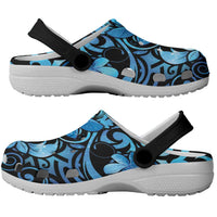 Matariki New Zealand Clogs Shoes Maori Pattern Blue Galaxy LT05 - Polynesian Pride