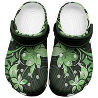 Matariki New Zealand Clogs Shoes Maori Pattern Green Galaxy - Polynesian Pride