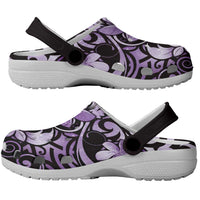 Matariki New Zealand Clogs Shoes Maori Pattern Purple Galaxy LT05 - Polynesian Pride