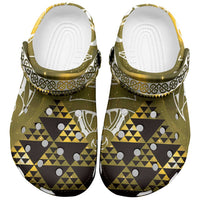Matariki New Zealand Clogs Shoes NZ Niho Taniwha Maori New Year Yellow Galaxy LT14 Yellow - Polynesian Pride