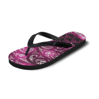 Matariki New Zealand Flip Flops NZ Niho Taniwha Maori New Year Pink Galaxy LT14 - Polynesian Pride