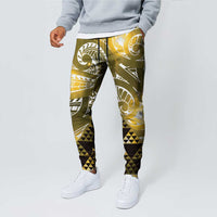 Matariki New Zealand Jogger Pants NZ Niho Taniwha Maori New Year Yellow Galaxy LT14 - Polynesian Pride
