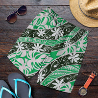 Matie Tahiti Tiare Monstera Shorts for Men Polynesian Pattern Curve Style - Polynesian Pride