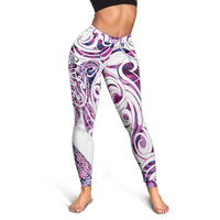 Mawhero Paua Shell Kowhaiwhai Taniko Leggings Turtle Tattoo Maori Tribal Style